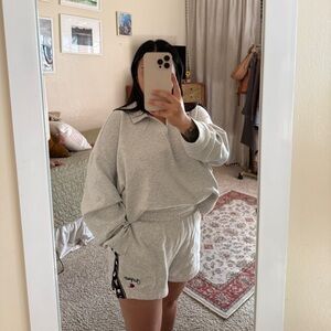 Champion White/Gray Athletic Shorts